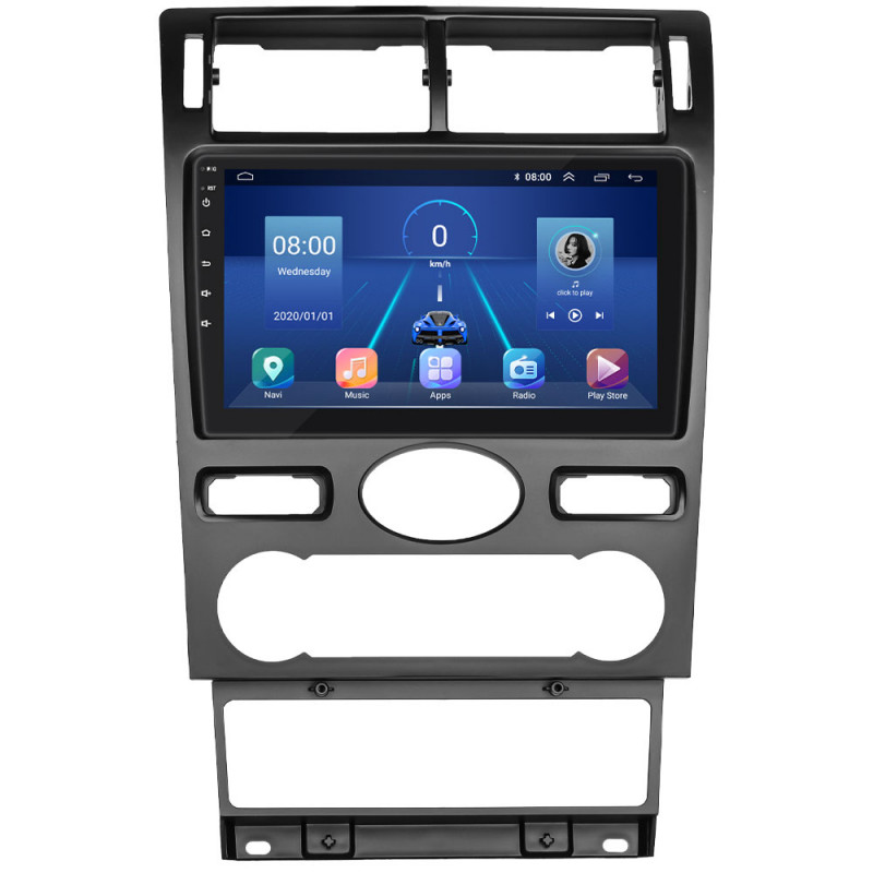 Штатная магнитола Lesko для Ford Mondeo III 2000-2003 экран 9" 4/32Gb 4G Wi-Fi GPS Top