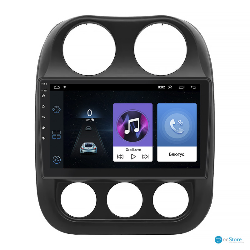 Штатная магнитола Lesko для Jeep Compass I Рестайлинг 2010-2013 экран 10" 1/16Gb Wi-Fi GPS Base