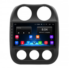 Штатная магнитола Lesko для Jeep Compass I Рестайлинг 2010-2013 экран 10" 2/32Gb Wi-Fi GPS Base