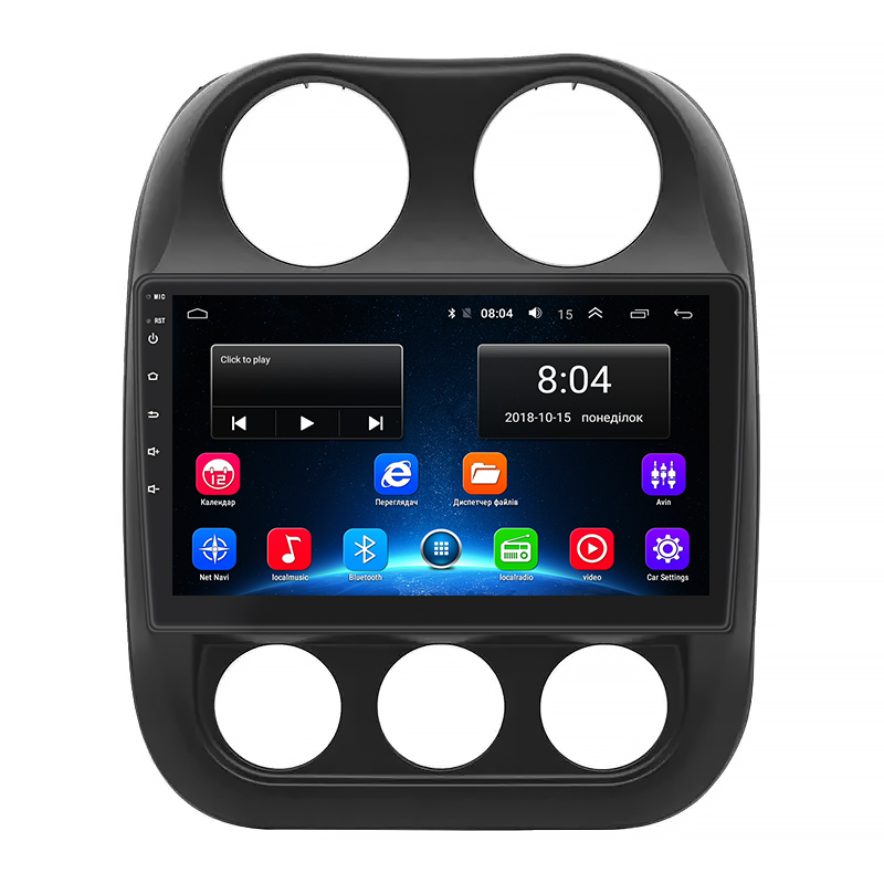 Штатная магнитола Lesko для Jeep Liberty (Patriot)  2006-2016 экран 10" 2/32Gb Wi-Fi GPS Base