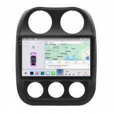 Штатная магнитола Lesko для Jeep Liberty (Patriot)  2006-2016 экран 10" 4/64 QLED CarPlay 4G Wi-Fi GPS 360 Prime