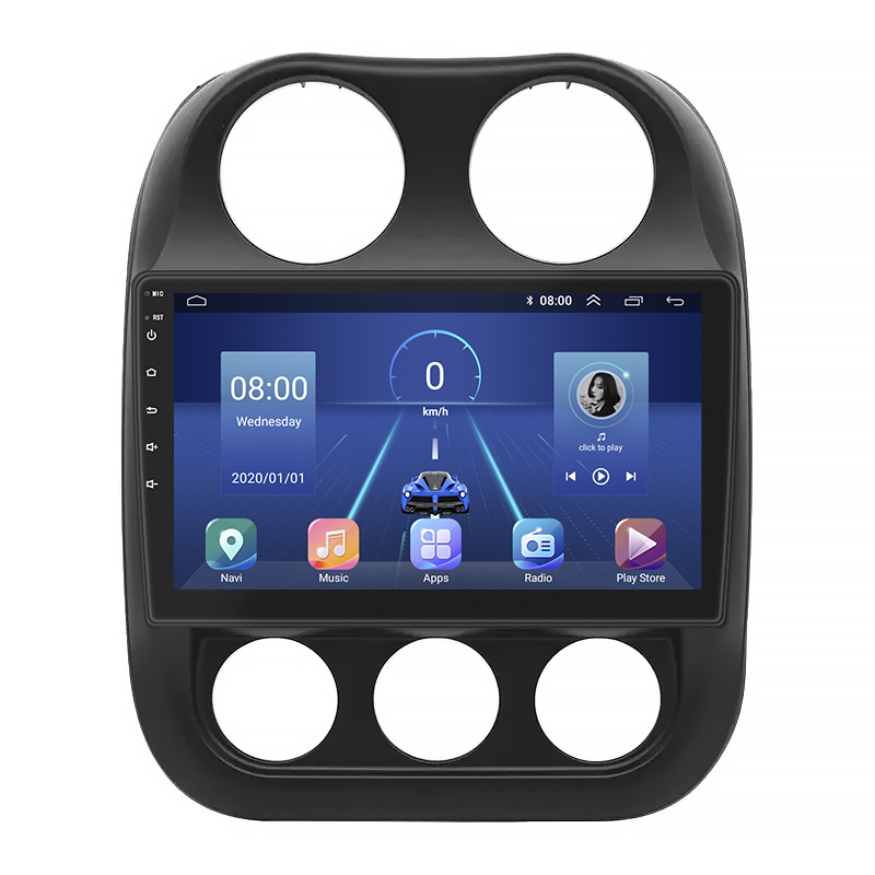 Штатная магнитола Lesko для Jeep Liberty (Patriot)  2006-2016 экран 10" 2/32Gb 4G Wi-Fi GPS Top