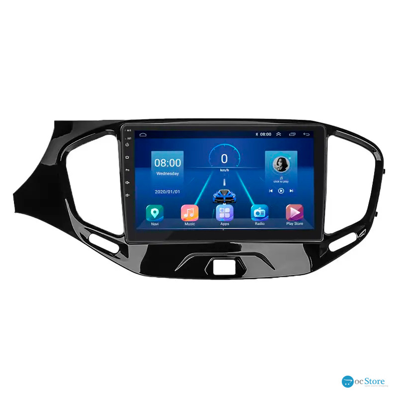 Штатная магнитола Lesko для LADA (ВАЗ) Vesta I 2015-н.в. экран 9" 6/128Gb 4G Wi-Fi GPS Top