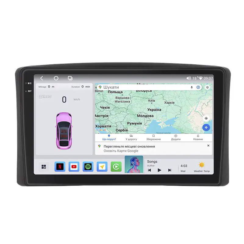 Штатная магнитола Lesko для Lexus LX II 1998-2002 экран 9" 4/64 QLED CarPlay 4G Wi-Fi GPS 360 Prime