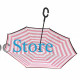 Зонт наоборот Up-Brella Розово-белые полосы