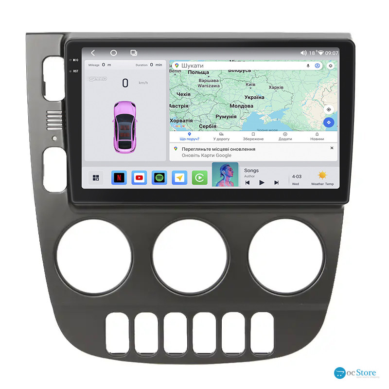 Штатная магнитола Lesko для Mercedes-Benz M-Класс AMG I (W163) 2000-2001 экран 9" 4/64 QLED CarPlay 4G Wi-Fi GPS 360 Prime