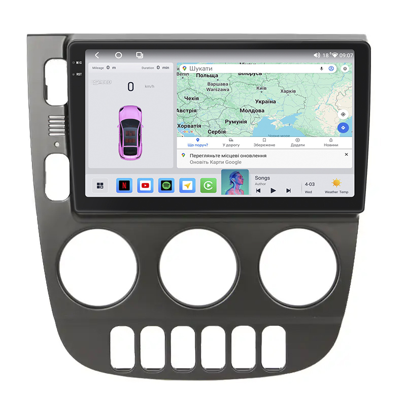 Штатная магнитола Lesko для Mercedes-Benz M-Класс AMG I (W163) 2000-2001 экран 9" 4/64 QLED CarPlay 4G Wi-Fi GPS 360 Prime