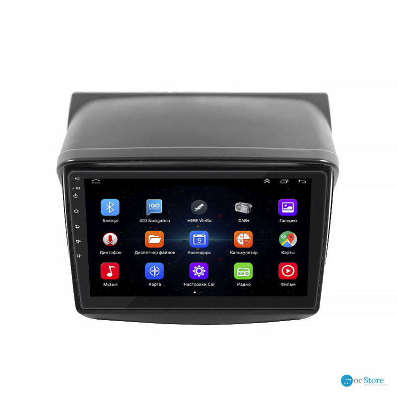 Штатная магнитола Lesko для Mitsubishi L200 IV Рестайлинг 2013-2015 экран 9" 1/16Gb Wi-Fi GPS Base