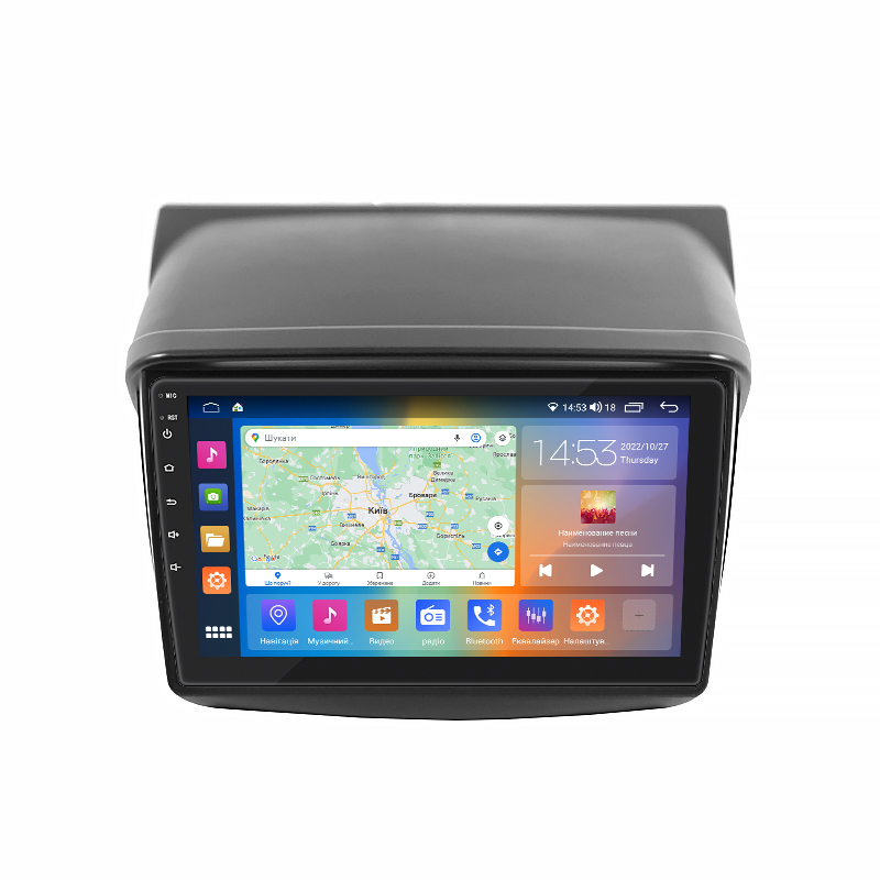 Штатная магнитола Lesko для Mitsubishi L200 IV Рестайлинг 2013-2015 экран 9" 2/32Gb CarPlay 4G Wi-Fi GPS Prime