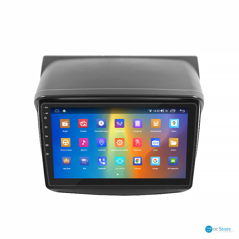 Штатная магнитола Lesko для Mitsubishi L200 IV Рестайлинг 2013-2015 экран 9" 2/32Gb CarPlay 4G Wi-Fi GPS Prime
