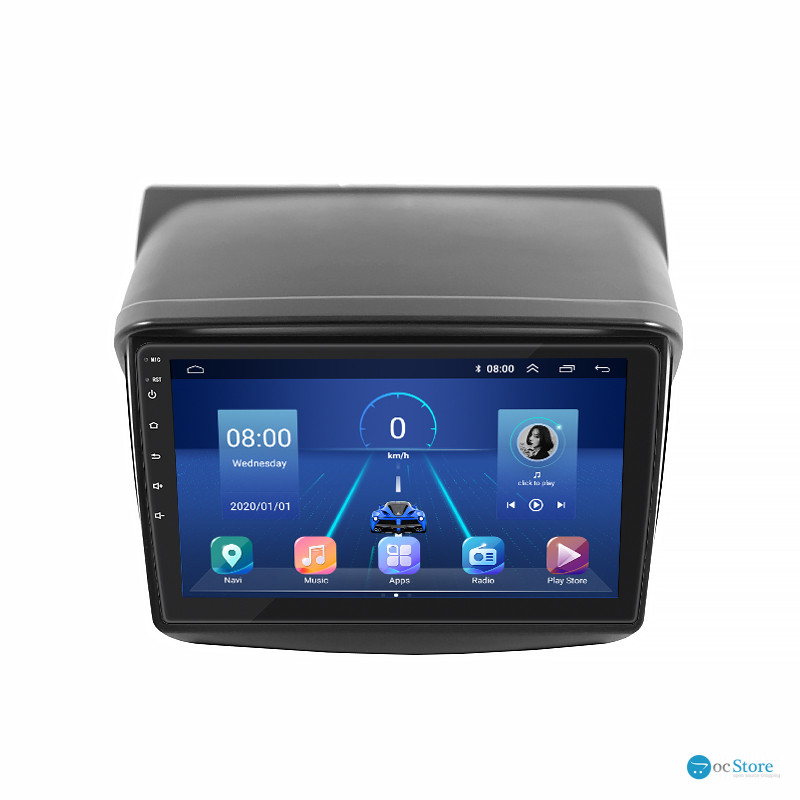 Штатная магнитола Lesko для Mitsubishi L200 IV Рестайлинг 2013-2015 экран 9" 2/32Gb 4G Wi-Fi GPS Top