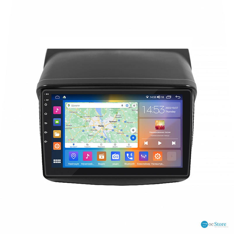Штатная магнитола Lesko для Mitsubishi Pajero Sport II 2008-2013 экран 9" 4/64Gb CarPlay 4G Wi-Fi GPS Prime