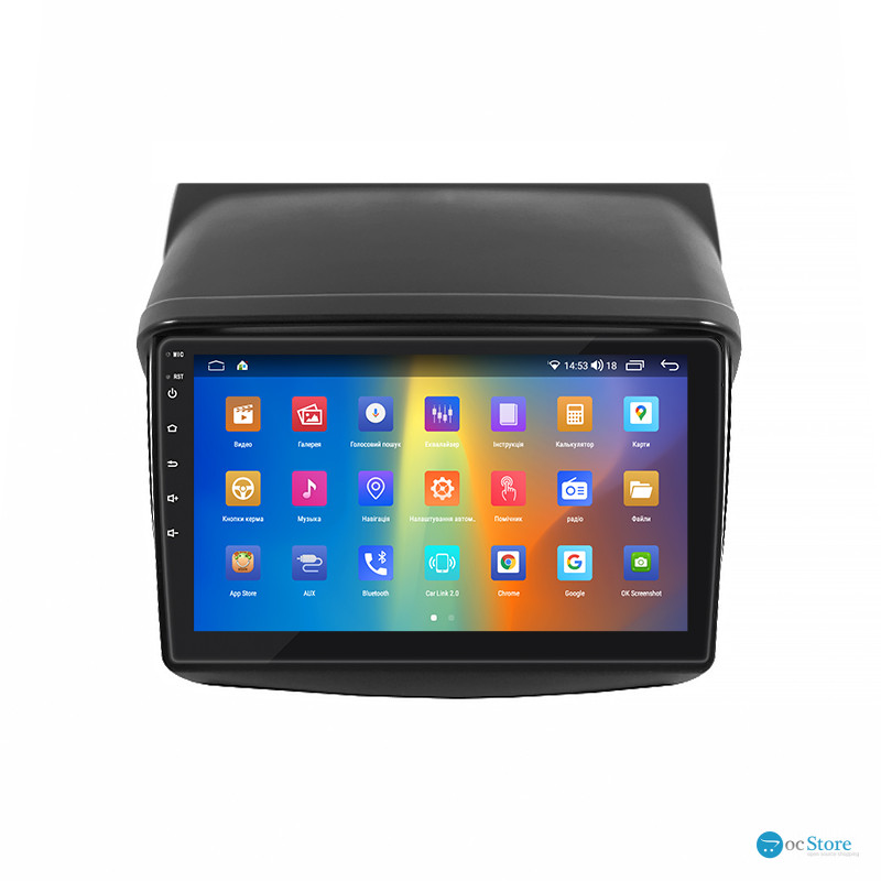 Штатная магнитола Lesko для Mitsubishi Pajero Sport II 2008-2013 экран 9" 4/64Gb CarPlay 4G Wi-Fi GPS Prime