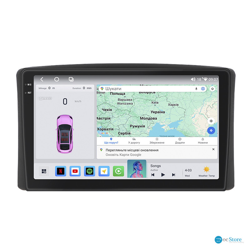 Штатная магнитола Lesko для Toyota Land Cruiser 100 Series 1998-2002 экран 9" 4/64 QLED CarPlay 4G Wi-Fi GPS 360 Prime