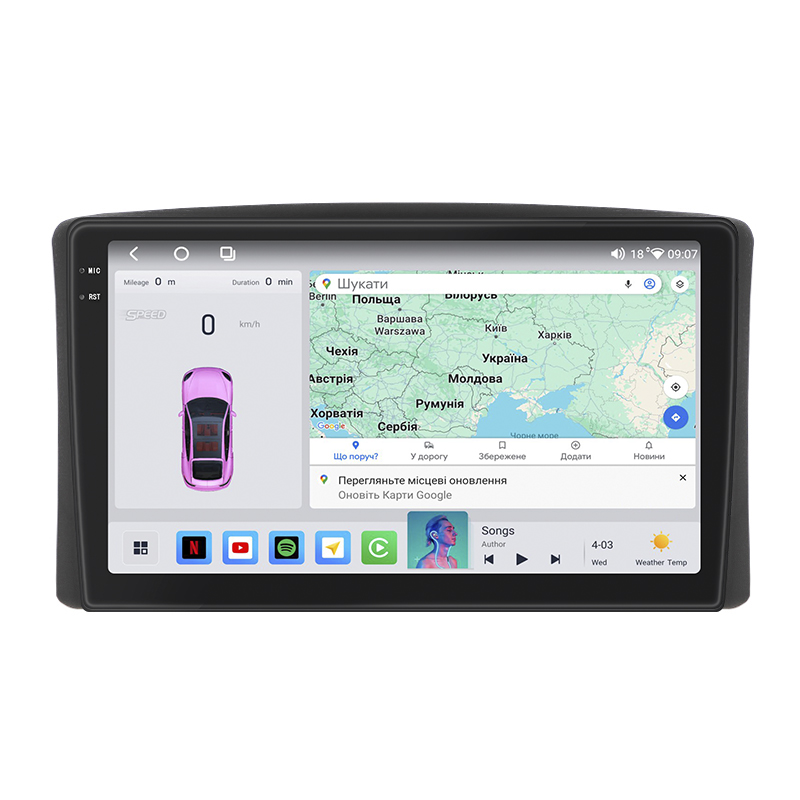 Штатная магнитола Lesko для Toyota Land Cruiser 100 Series 1998-2002 экран 9" 4/64 QLED CarPlay 4G Wi-Fi GPS 360 Prime