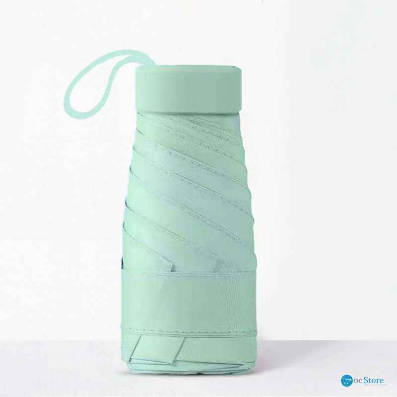 Мини-зонт 191T карманный с чехлом капсулой Turquoise