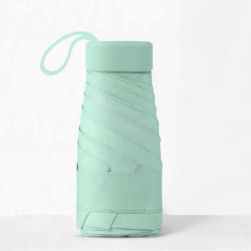 Мини-зонт 191T карманный с чехлом капсулой Turquoise