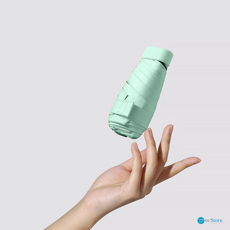 Мини-зонт 191T карманный с чехлом капсулой Turquoise