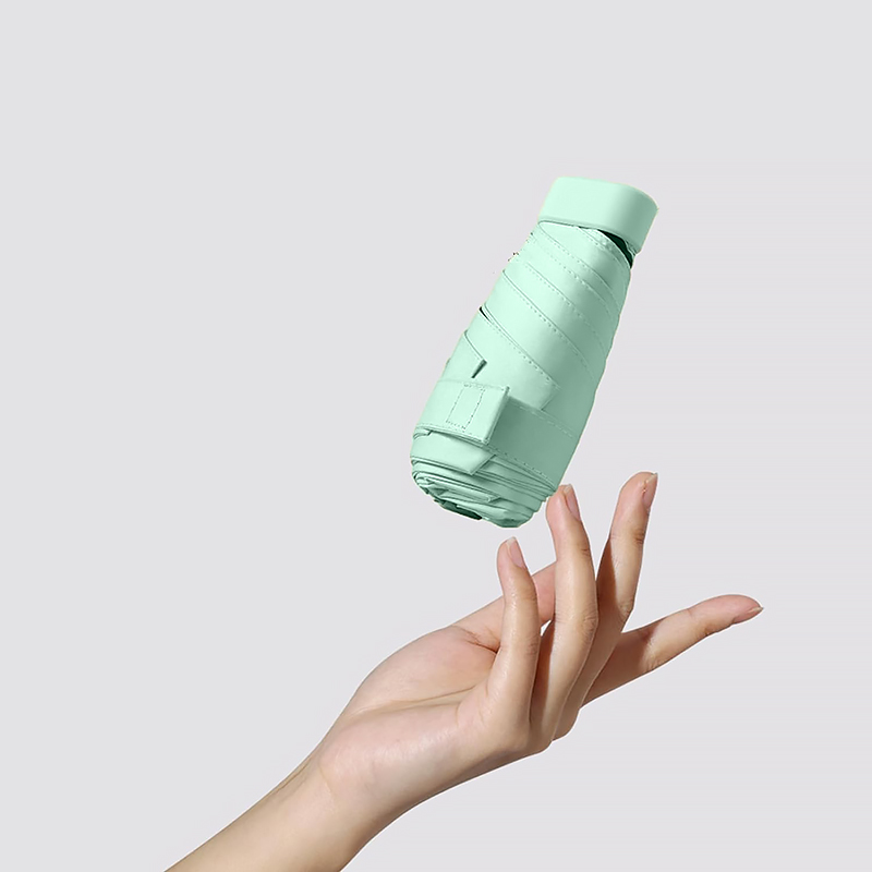 Мини-зонт 191T карманный с чехлом капсулой Turquoise