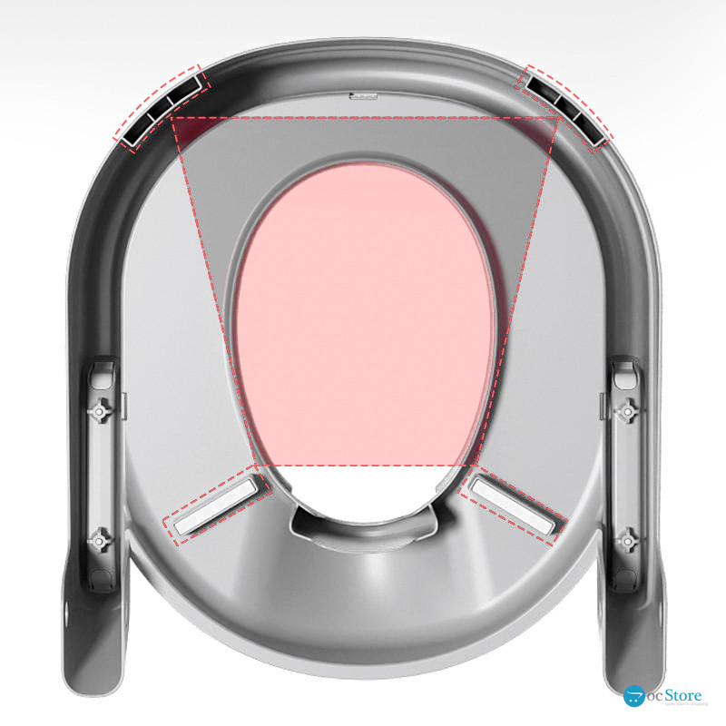Детское сиденье на унитаз со ступенькой и ручками Bestbaby BC-108 Gray