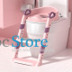 Детское сиденье на унитаз со ступенькой и ручками Bestbaby BC-108 Pink