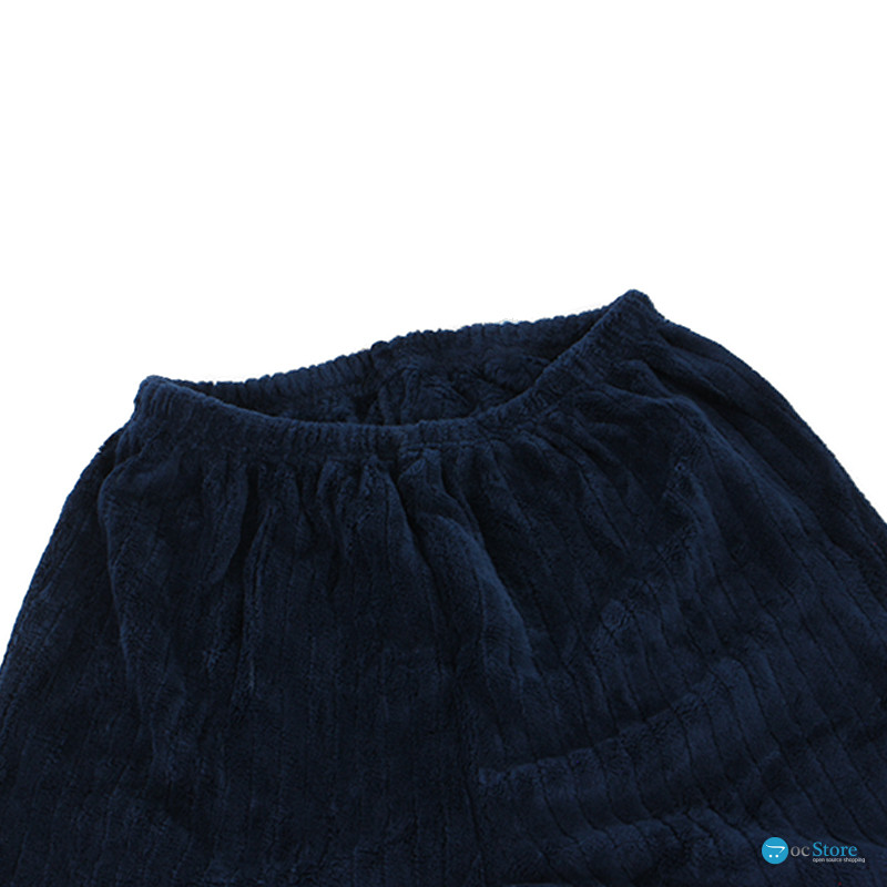 Комплект мужской пижамы CK-208 Dark Blue рубашка с длинным рукавом и штанами теплая L