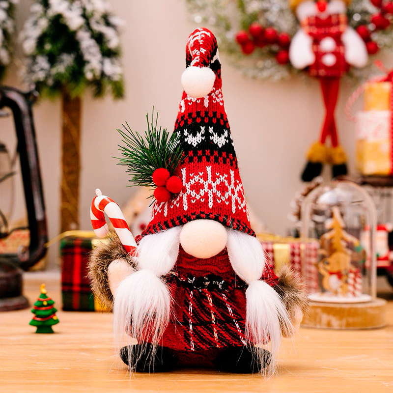 Новогодняя игрушка Рождественский Гном A6-9 24*7 Red