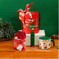 Рождественский подарочный набор 23 чашка крем для рук носки новогодние подарок на новый год