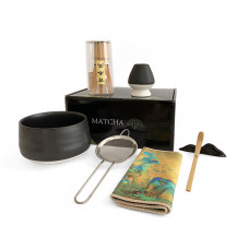 Набор Mavanto 5456 для приготовления чая матча 7 предметов Black + White