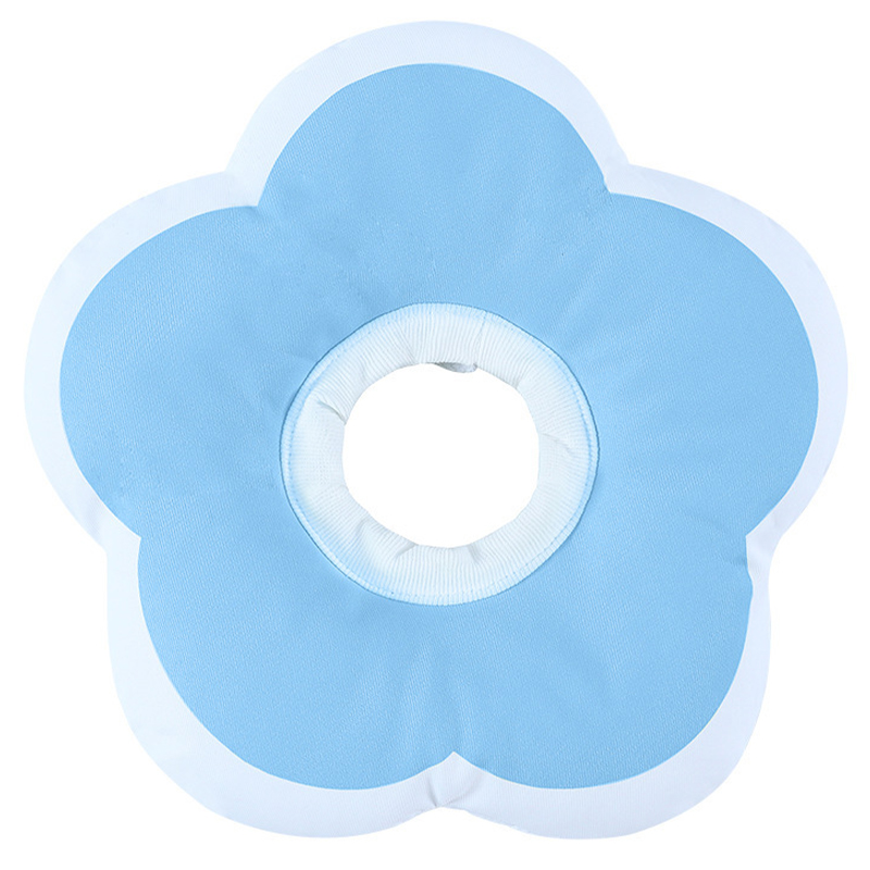 Мягкий воротник-подушка для кошек DT1018 послеоперационный защитный от вылизывания L Blue