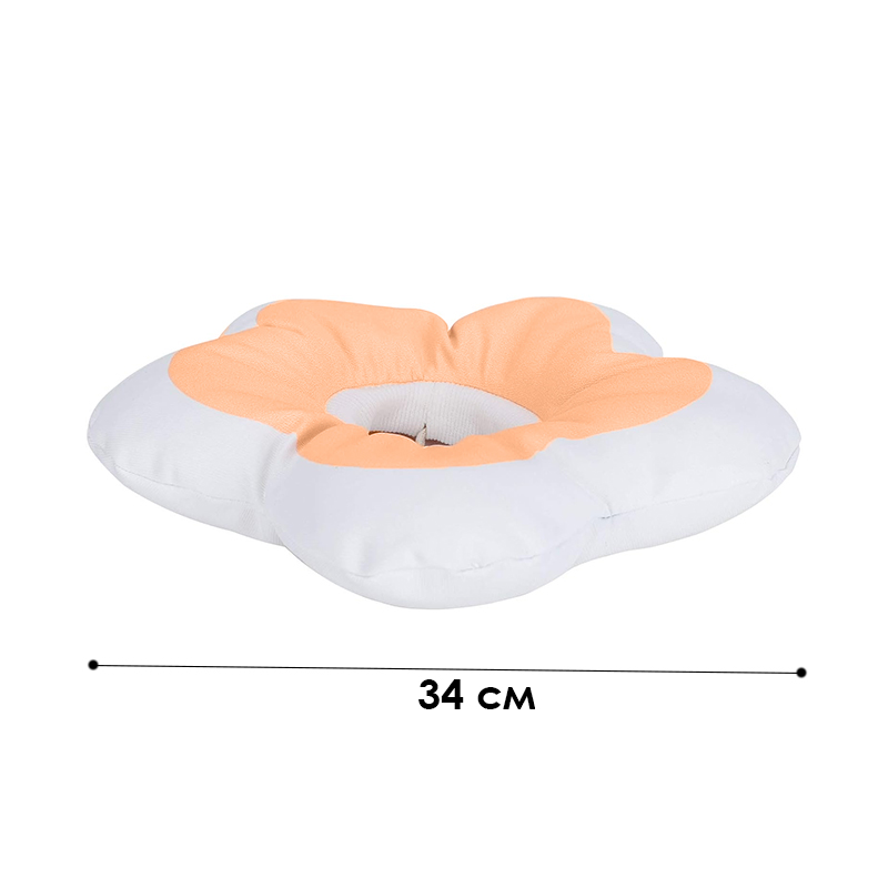 Мягкий воротник-подушка для кошек DT1018 послеоперационный защитный от вылизывания L Peach