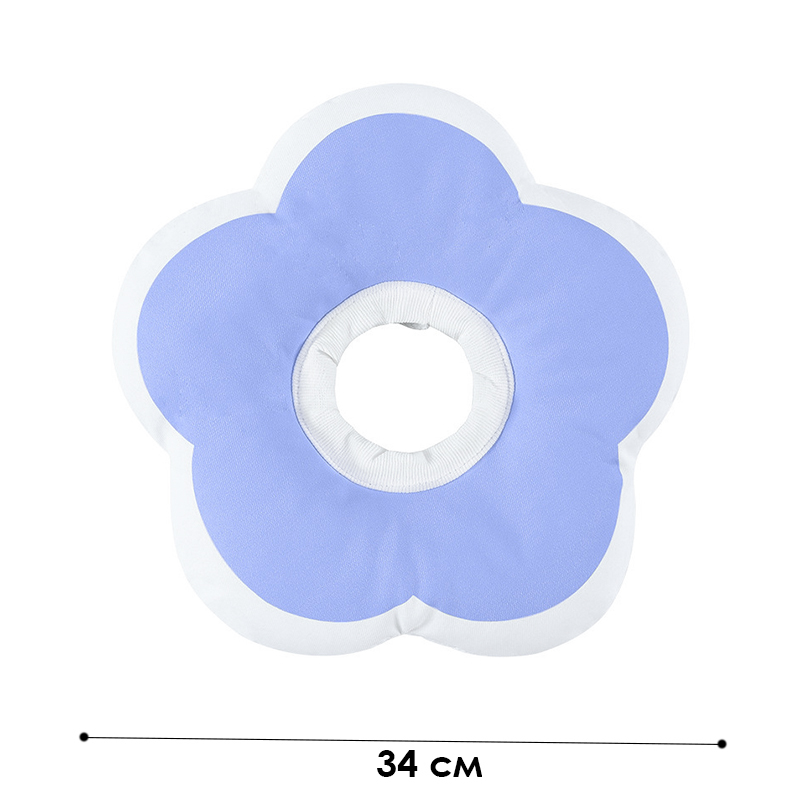 Мягкий воротник-подушка для кошек DT1018 послеоперационный защитный от вылизывания L Purple