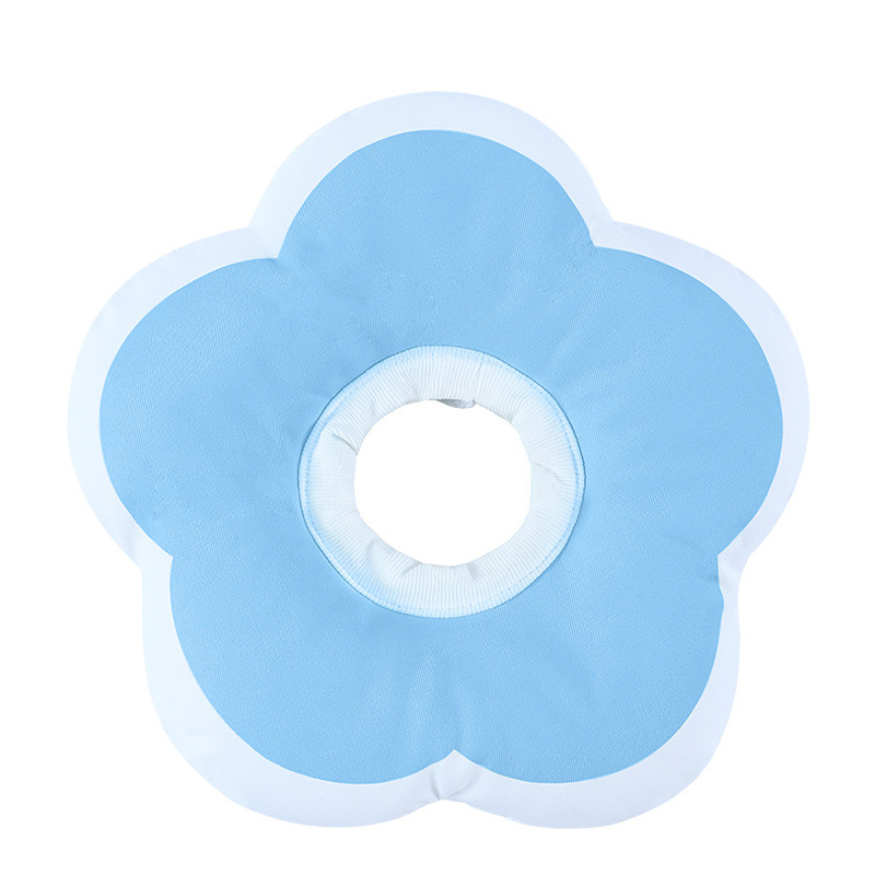 Мягкий воротник-подушка для кошек DT1018 послеоперационный защитный от вылизывания M Blue