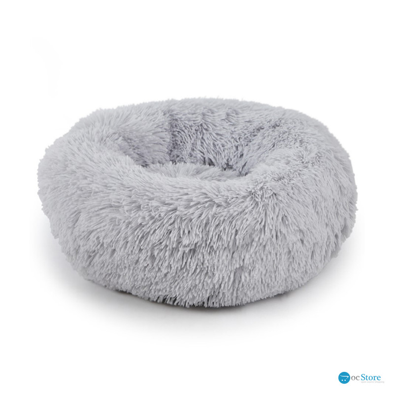 Лежак пуфик для котов собак круглый 552201 S Grey