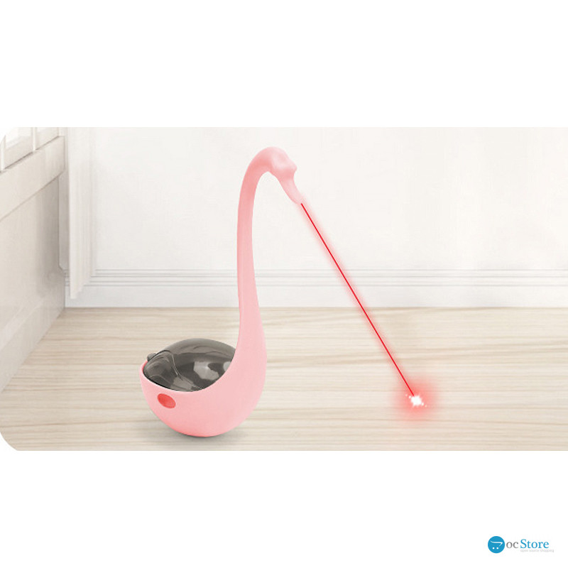 Игрушка кормушка DT-1223 Лебедь 8,5*8*17,5 см с инфракрасным светом Pink