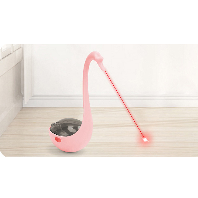 Игрушка кормушка DT-1223 Лебедь 8,5*8*17,5 см с инфракрасным светом Pink