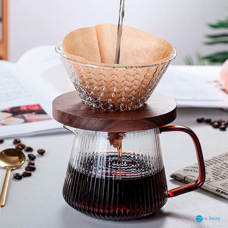 Сервер Ecocoffeetools B360580 графин для приготовления кофе заварник для пуровера стеклянный 360 мл