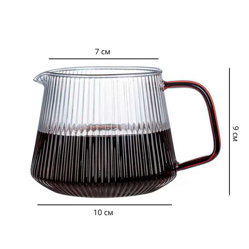 Сервер Ecocoffeetools B360580 графин для приготовления кофе заварник для пуровера стеклянный 360 мл