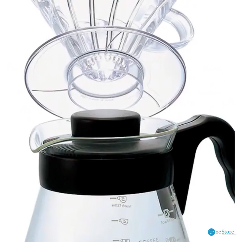 Сервер Ecocoffeetools S600 600 мл графин для приготовления кофе заварник для пуровера стеклянный Black