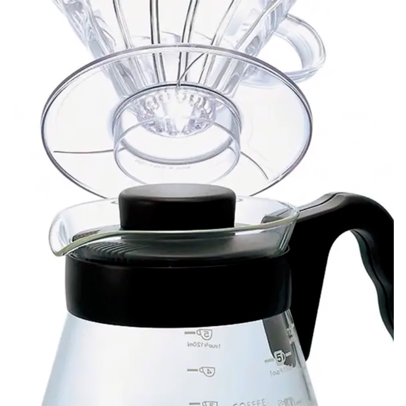 Сервер Ecocoffeetools S600 600 мл графин для приготовления кофе заварник для пуровера стеклянный Black