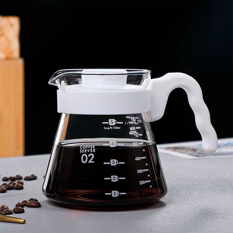 Сервер Ecocoffeetools S600 600 мл графин для приготовления кофе заварник для пуровера стеклянный White