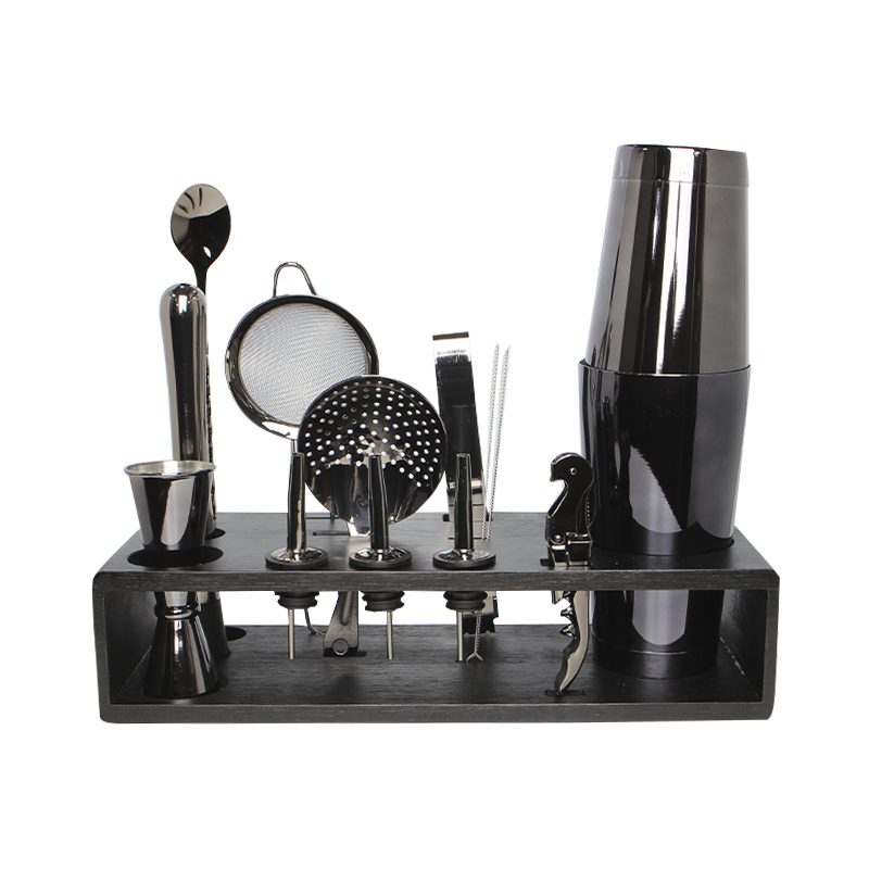Подарочный набор для бара KM-TZS115 20 предметов барный инвентарь из нержавеющей стали Black