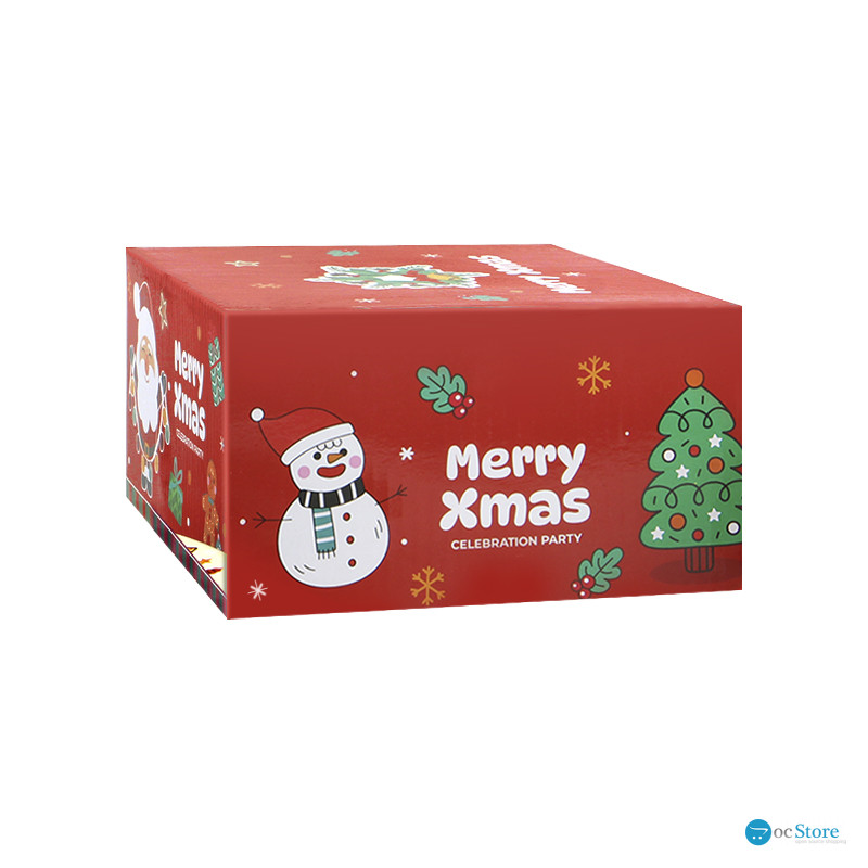 Рождественская чашка "Merry Christmass" Санта-Клаус JJX005 кружка с блюдцем с ложечкой новогодняя в подарочной упаковке Red
