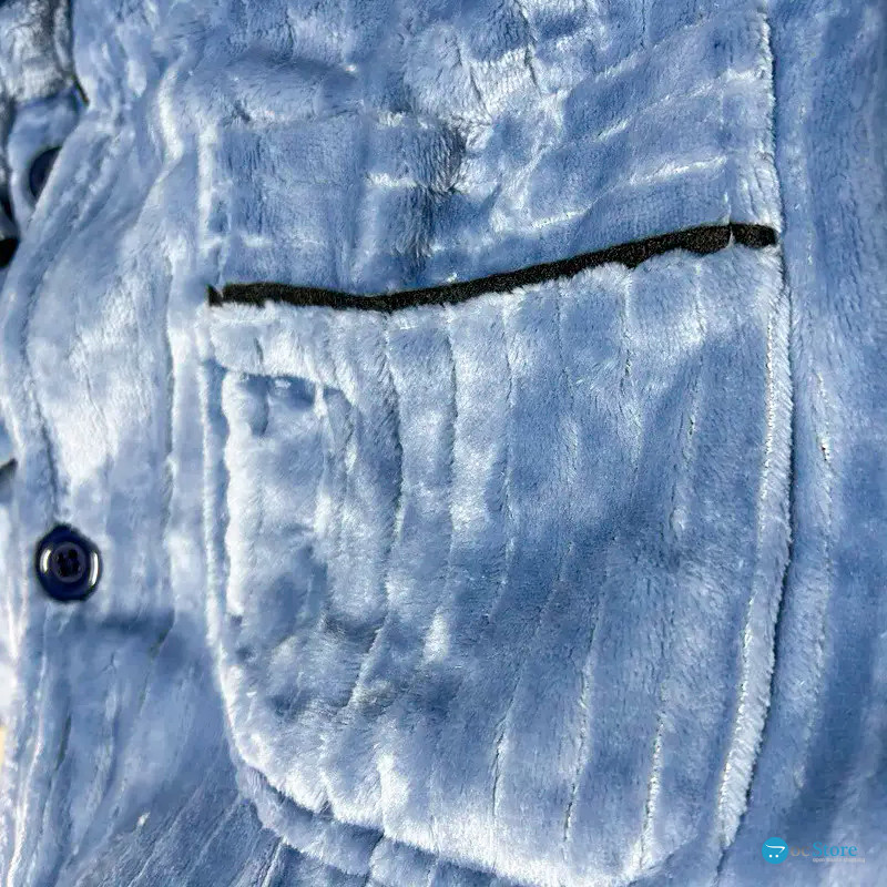 Комплект мужской пижамы CK-215 Light Blue рубашка с длинным рукавом и штанами теплая 2XL