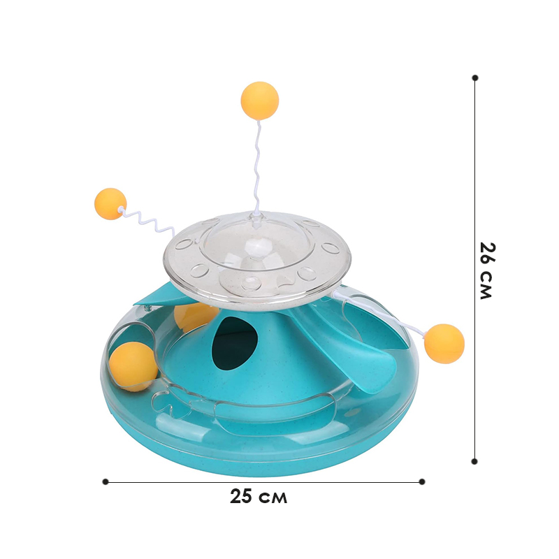 Игрушка для кошек DT312 игровой комплекс с шариками Mint Green