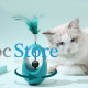 Игрушка для котов Taotaopets 027714 Неваляшка с перьями и кошачьей мятой Blue