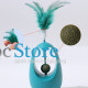 Игрушка для котов Taotaopets 027714 Неваляшка с перьями и кошачьей мятой Blue