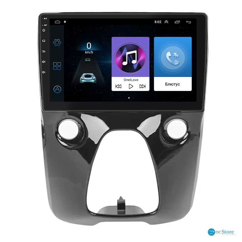 Штатная магнитола Lesko для Citroen C1 II 2014-н.в экран 10" 1/16Gb Wi-Fi GPS Base