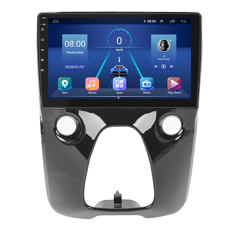 Штатная магнитола Lesko для Citroen C1 II 2014- экран 10" 4/32Gb 4G Wi-Fi GPS Top