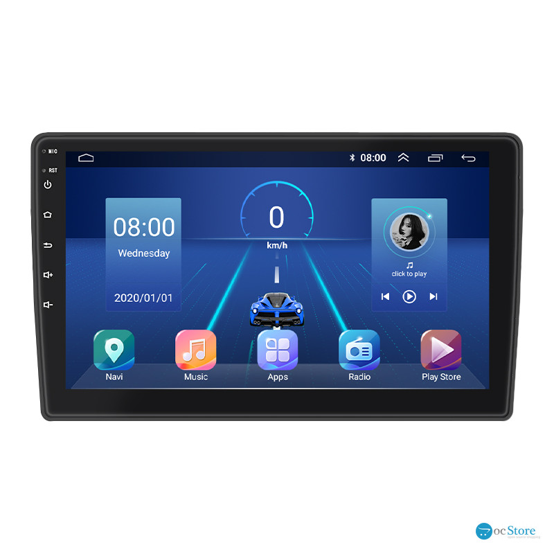 Штатная магнитола Lesko для Citroen C2  2003-2009 экран 9" 4/64Gb 4G Wi-Fi GPS Top